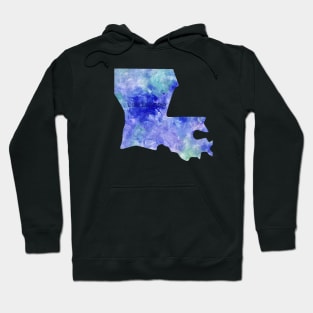 louisiana state map watercolor Watercolour Baton Rouge Hoodie